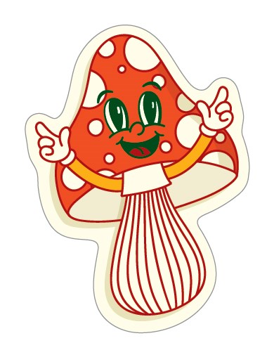 Fungi Metal Pin Badge