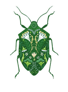 Green Beetle Pollen Card