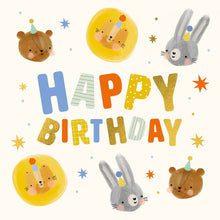 Birthday Bunnies and Bears Party Time Card