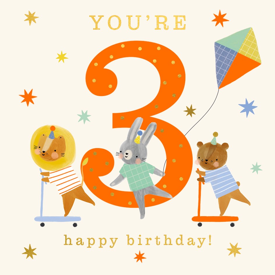 3 Today Party Time Card