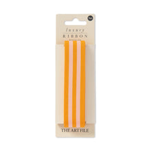 Tangerine and Peach Sorbet 3m Striped Ribbon