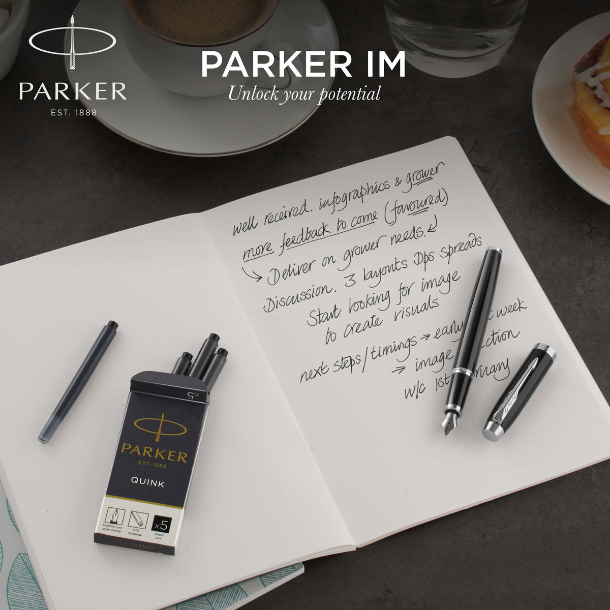 Parker IM Fountain Pen | Dark Espresso with Chrome Trim - Medium Nib