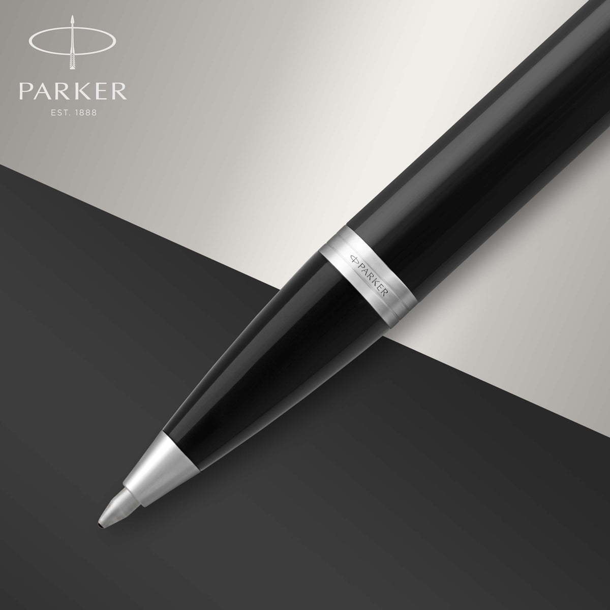 Parker IM Ballpoint | Black with Chrome Trim | Medium Blue