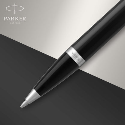 Parker IM Ballpoint | Black with Chrome Trim | Medium Blue