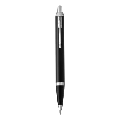 Parker IM Ballpoint | Black with Chrome Trim | Medium Blue