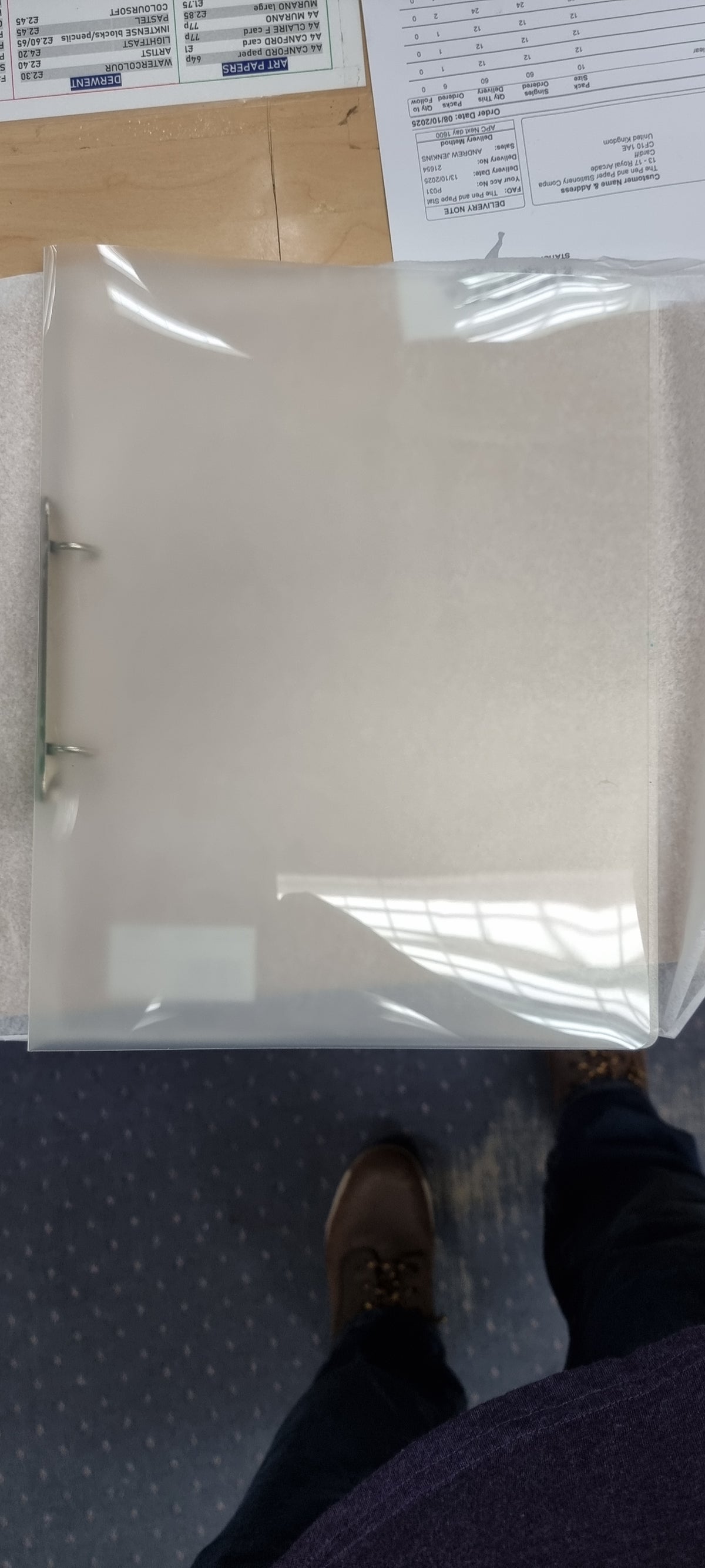 Tiger A4 Slim 2-Ring Binder – Clear View, Assorted Colours