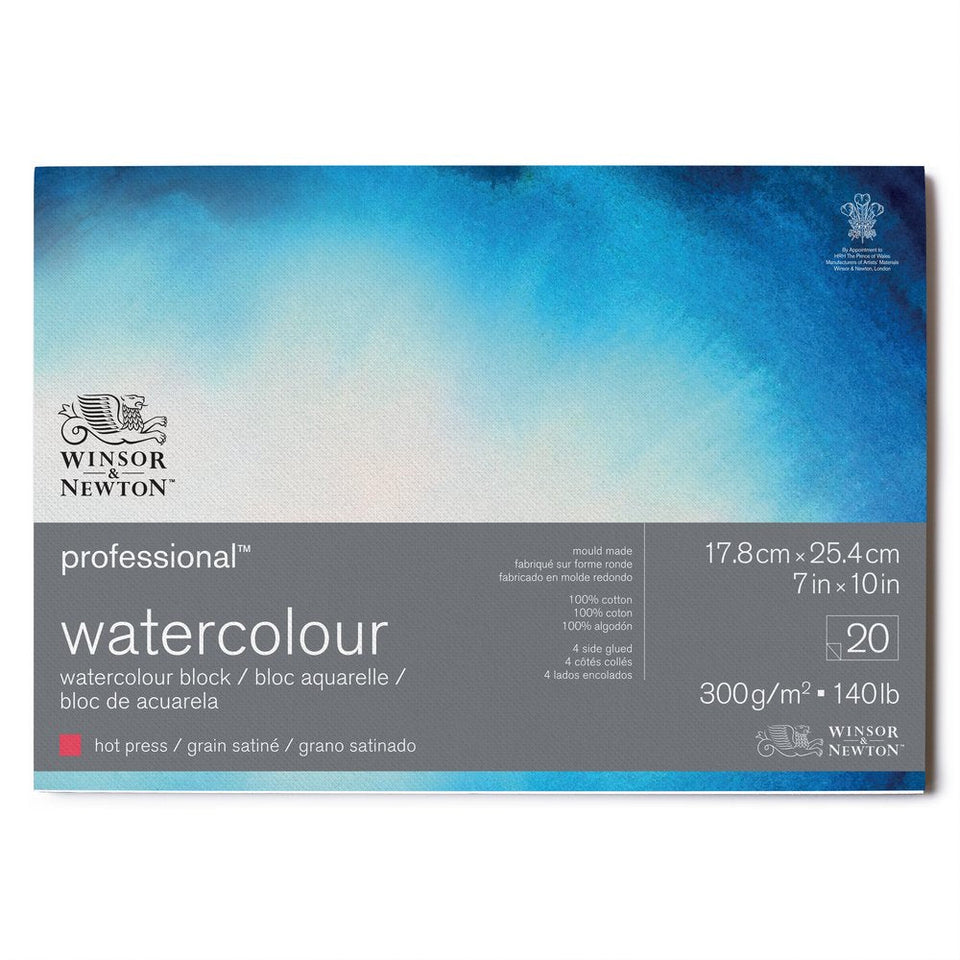 Watercolour Block Professional 17.8x25.4cm | Hot Press