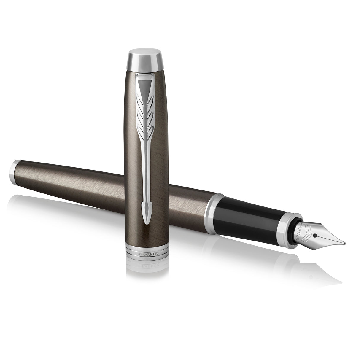 Parker IM Fountain Pen | Dark Espresso with Chrome Trim - Medium Nib