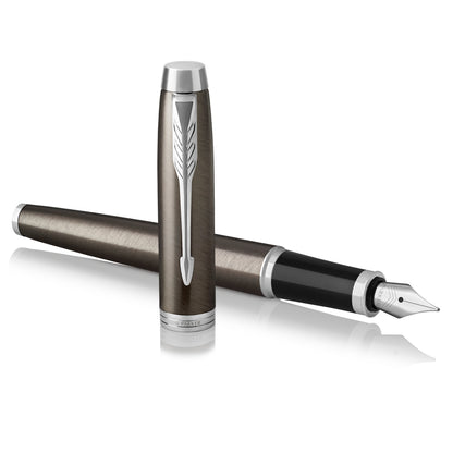Parker IM Fountain Pen | Dark Espresso with Chrome Trim - Medium Nib