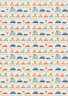 Happy Birthday Cars Roll Wrap