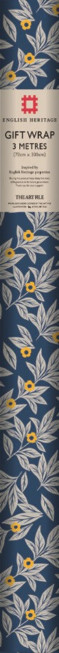 English Heritage Blue Leaf 3m Roll Roll Wrap