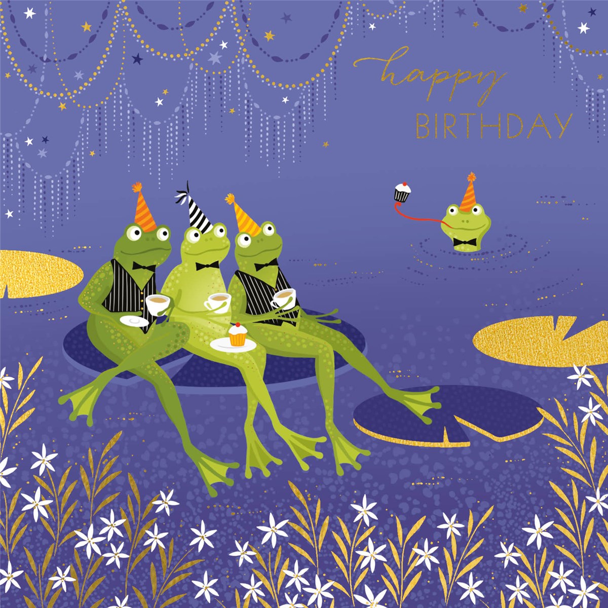 Happy Birthday Frogs Sara Miller Card