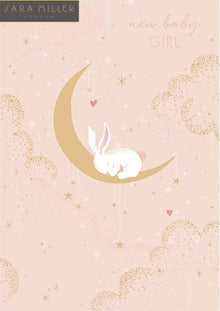 Baby Girl Bunny Card