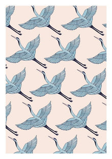 Blue Cranes Sakura Heights Card