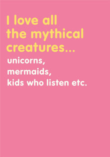 Mythical Creatures Snap to Grid Card