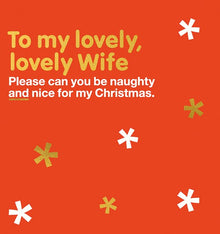 Wife Naughty and Nice Christmas Card