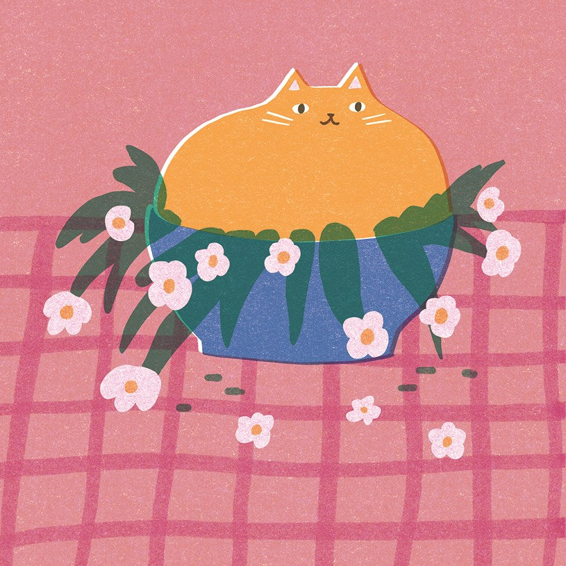 Cat in Plants Sunpatch Cats Card