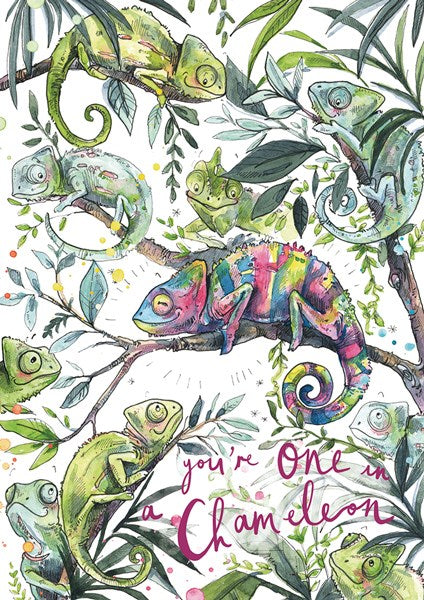 One in a Chameleon Snowtap Card