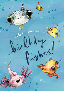 Birthday Fishes Snowtap Card