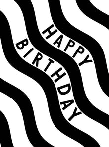 Happy Birthday Waves Tidal Ink Card
