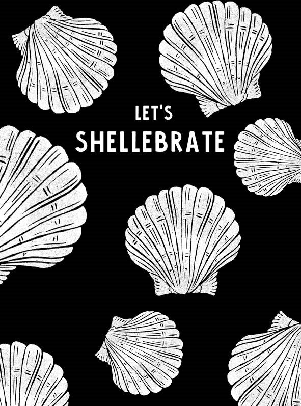 Let's Shellebrate Tidal Ink Card