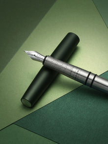 Thomas Slim Cartouche fountain pen with engraved steel grip