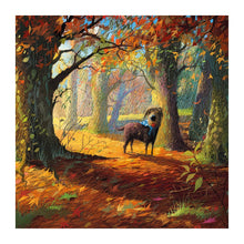 Autumn Forest Walk Toby the Dog Card