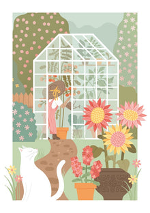 Greenhouse Garden Under the Apple Tree Card