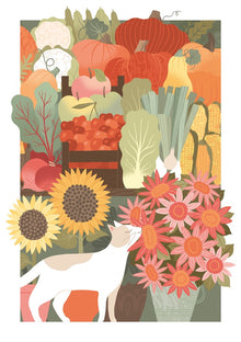 Vegetable Market Under the Apple Tree Card