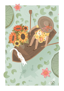 Rowing Boat Under the Apple Tree Card