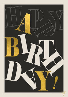 Happy Birthday Letters Vertigo Card