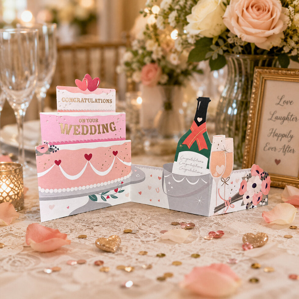 Taking Shape Reveal Wedding 3D Reveal Card by Heyyy