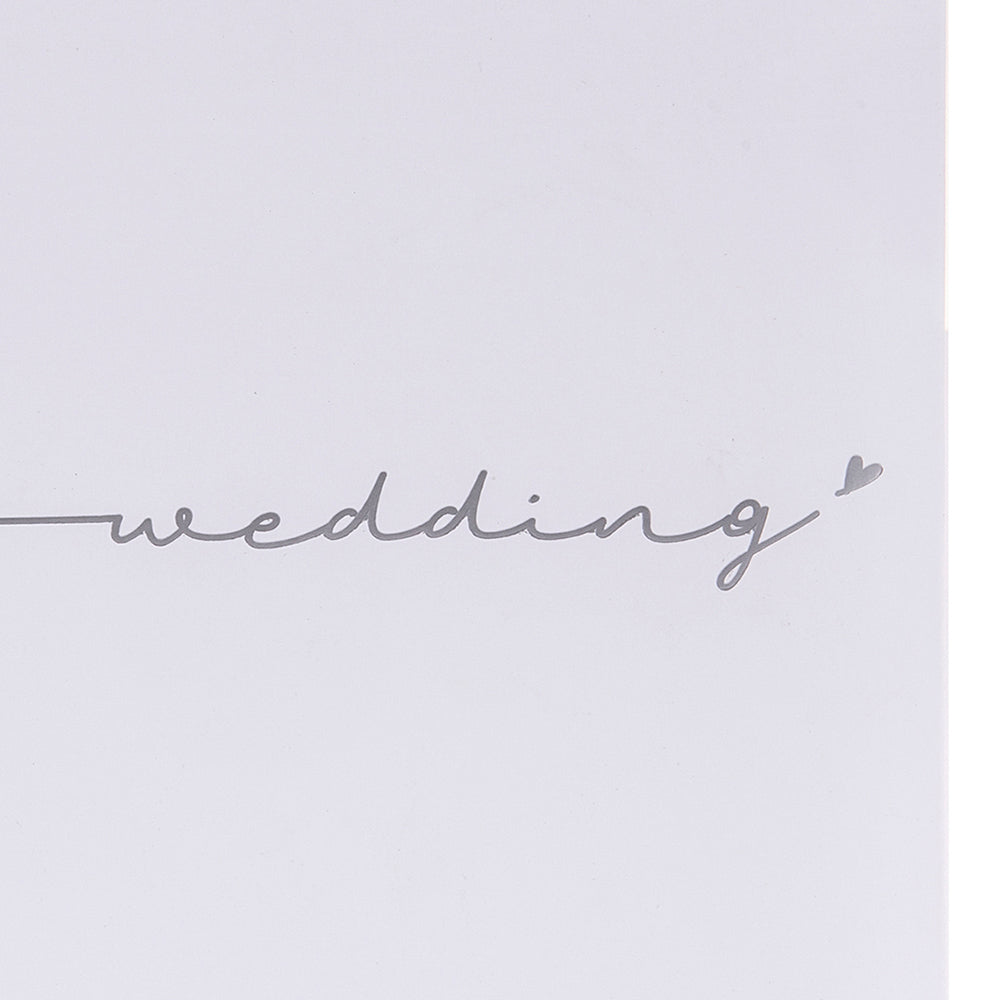 Kenro Fleur wedding album – silver script close-up