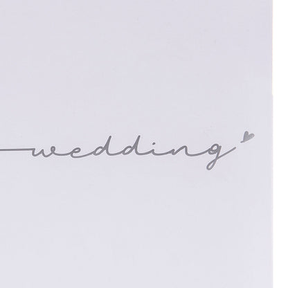 Kenro Fleur wedding album – silver script close-up