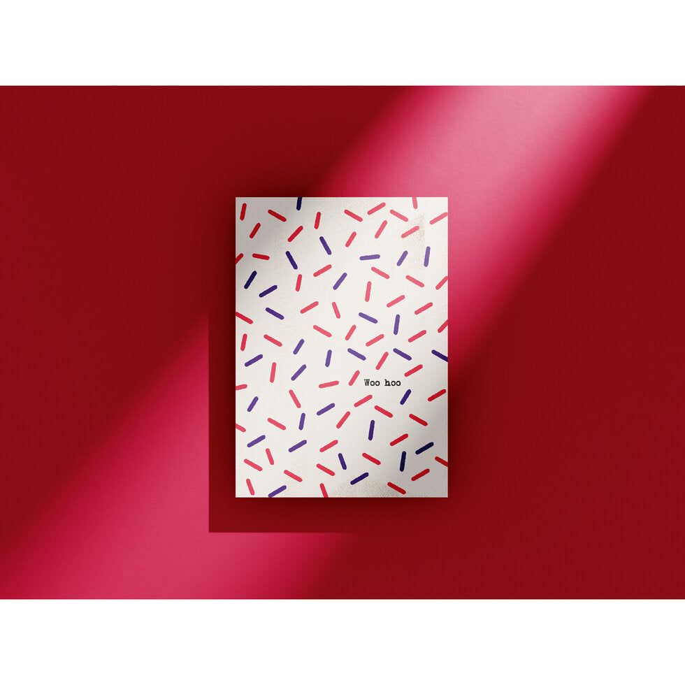 Dancing In The Rain Woo Hoo Sprinkles Greetings Card by Heyyy