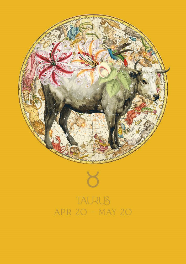 Taurus Myrtle & Mary Zodiac Card