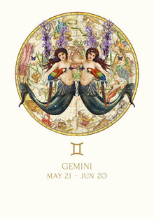 Gemini Myrtle & Mary Zodiac Card