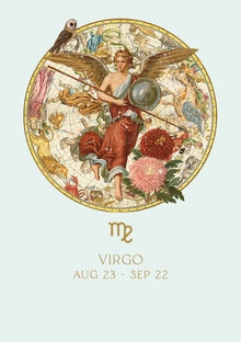 Virgo Myrtle & Mary Zodiac Card